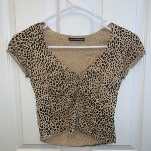 cheetah print brandy top